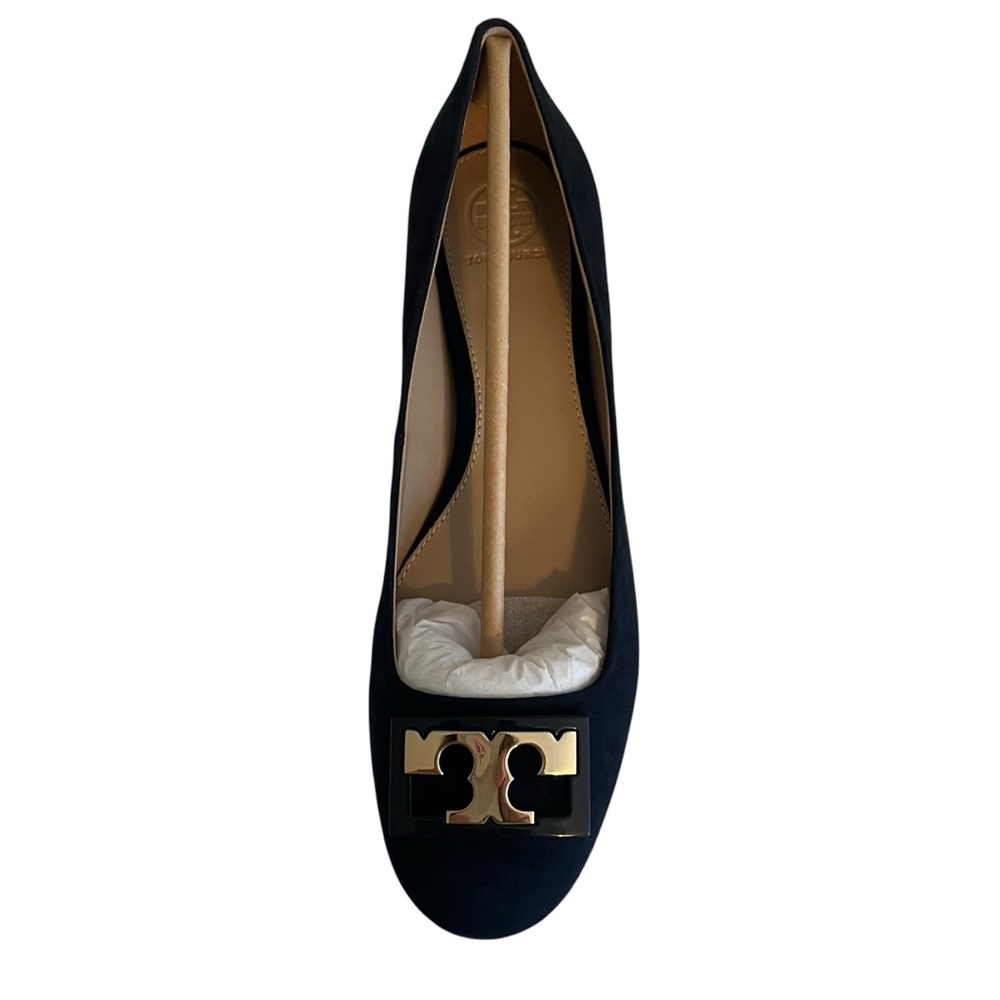 Tory Burch "GiGi" Suede Pump in Tory Navy Blue NIB 10
